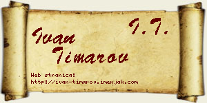 Ivan Timarov vizit kartica